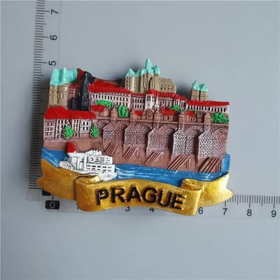 Tšehhi Vabariik Külmkapimagnetid Praha maamärk Hoone turistide suveniir Magnetiline külmkapp Kleebiste kollektsioon Kodukaunistuste kingitus