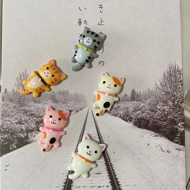 5 tk Cartoon külmkapimagnet Armas kassi külmkapimagnet kodusisustus