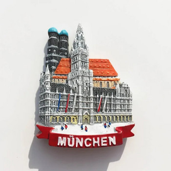 Γερμανικοί μαγνήτες ψυγείου Βερολίνο Φρανκφούρτη Αμβούργο Φράιμπουργκ Μόναχο Neuschwanstein Τουριστικά αναμνηστικά Μαγνητικά αυτοκόλλητα Ταξιδιωτικά δώρα