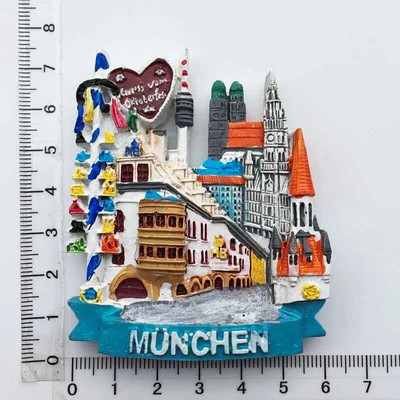 Magneți germani pentru frigider Berlin Frankfurt Hamburg Freiburg Munchen Neuschwanstein Suveniruri turistice Autocolante magnetice Cadouri de călătorie