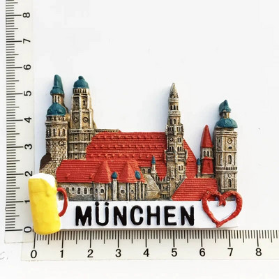 Magneți germani pentru frigider Berlin Frankfurt Hamburg Freiburg Munchen Neuschwanstein Suveniruri turistice Autocolante magnetice Cadouri de călătorie