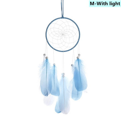 Svajonių gaudytojas vėjo varpeliai Meniniai varpeliai namų amatai Svajonių gaudyklės papuošalai kabantys miegamojo dekoras Dovana rankų darbo plunksna