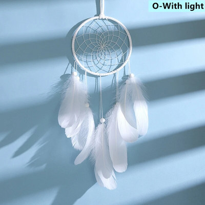 Svajonių gaudytojas vėjo varpeliai Meniniai varpeliai namų amatai Svajonių gaudyklės papuošalai kabantys miegamojo dekoras Dovana rankų darbo plunksna