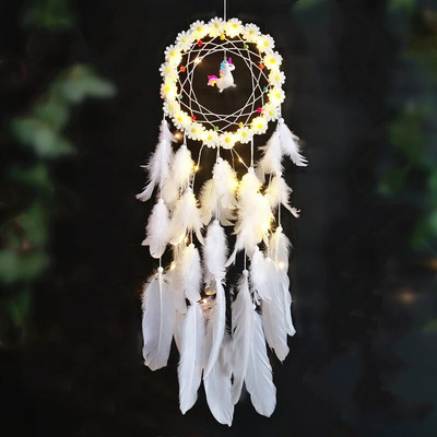 Svajonių gaudytojas vėjo varpeliai Meniniai varpeliai namų amatai Svajonių gaudyklės papuošalai kabantys miegamojo dekoras Dovana rankų darbo plunksna