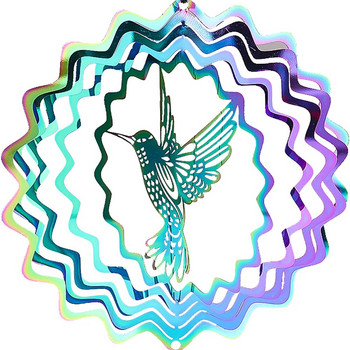 3D Color Gradient Wind Chime Spinner Spiral Ball Περιστρεφόμενο άγκιστρο δέντρο της ζωής Catcher Εξωτερική αυλή Κρεμάστρες κήπου Διακόσμηση σπιτιού