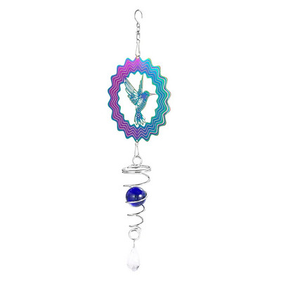 3D Color Gradient Wind Chime Spinner Spiral Ball Περιστρεφόμενο άγκιστρο δέντρο της ζωής Catcher Εξωτερική αυλή Κρεμάστρες κήπου Διακόσμηση σπιτιού