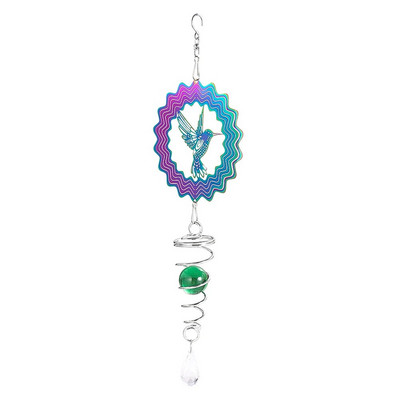3D Color Gradient Wind Chime Spinner Spiral Ball Περιστρεφόμενο άγκιστρο δέντρο της ζωής Catcher Εξωτερική αυλή Κρεμάστρες κήπου Διακόσμηση σπιτιού