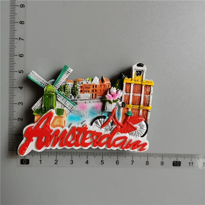 Šaldytuvo magnetai būtų suvenyras turistams Norvegija Dominikana Madridas Marokas Olandija Korėja Balis Tailandas 3D dervos lipdukas Namų dekoras