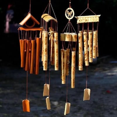 Bamboo Wind Chimes Κρεμαστό Μπαλκόνι Εξωτερική αυλή Κήπος Διακόσμηση σπιτιού Αντίκες Windbell Χειροποίητο Windchime Εσωτερική Χειροτεχνία τοίχου