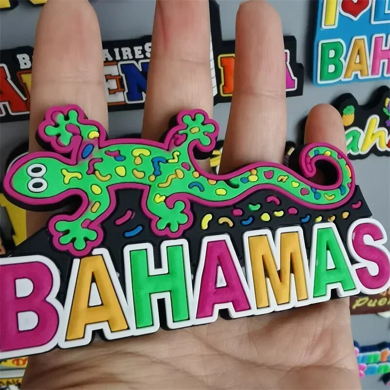 Dubai Tansaania Antigua New York Bahama Puerto Rico Soome Barbados Argentina Keenia Cancun Mehhiko Jamaica PVC külmikumagnet