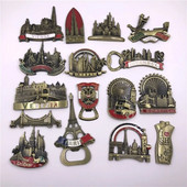 Magneti pentru frigider lucrati manual Europa Dubai SUA Austria Viena Venetia Magneti metalici Autocolante pentru frigider Deschisatoare de sticle Suveniruri cadou