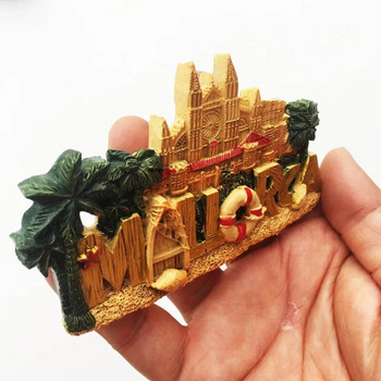 Европа Испания Майорка 3D магнити за хладилник Туристически сувенири Артикули за декорация Занаятчийски магнитни хладилници Колекция подаръци