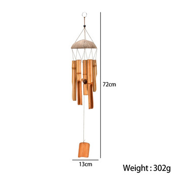 Bamboo Wind Chimes 72cm Windbell Chimes Craft For Outdoor Garden Patio Διακόσμηση σπιτιού Zen Meditation Vintage Chord Blacony Yard