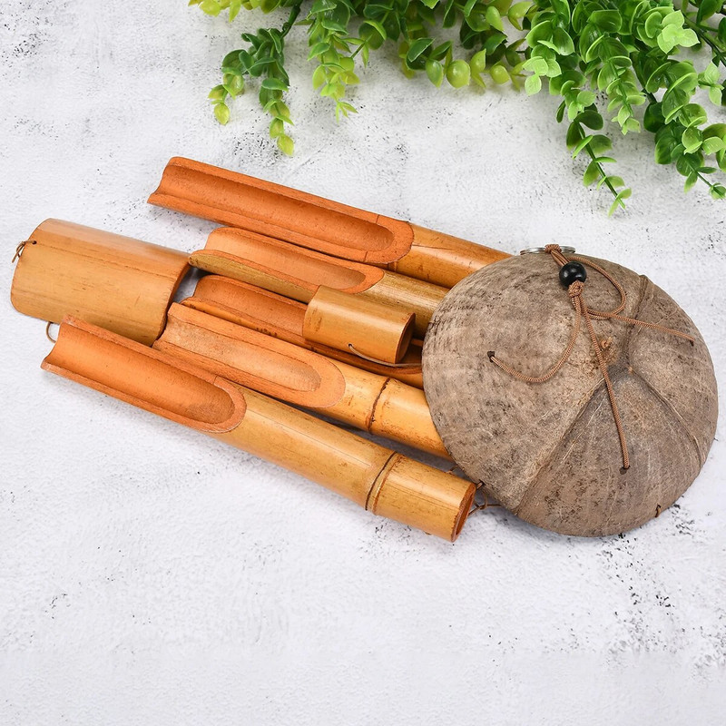 Bamboo Wind Chimes 72cm Windbell Chimes Craft For Outdoor Garden Patio Διακόσμηση σπιτιού Zen Meditation Vintage Chord Blacony Yard