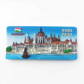 Унгария Пътуващи магнитни стикери за хладилник Творчески туристически сувенири от Будапеща Магнити за хладилник Декорация на дома Стикери за хладилник
