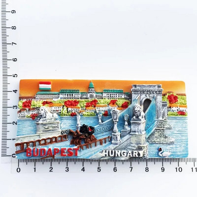 Ουγγαρία Ταξιδεύοντας Ψυγείο Μαγνητικά αυτοκόλλητα Δημιουργικά Τουριστικά Αναμνηστικά Βουδαπέστης Μαγνήτες Ψυγείου Διακόσμηση σπιτιού Αυτοκόλλητα ψυγείου