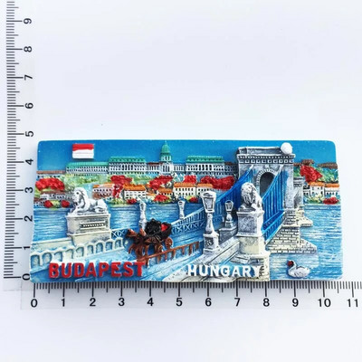 Ουγγαρία Ταξιδεύοντας Ψυγείο Μαγνητικά αυτοκόλλητα Δημιουργικά Τουριστικά Αναμνηστικά Βουδαπέστης Μαγνήτες Ψυγείου Διακόσμηση σπιτιού Αυτοκόλλητα ψυγείου