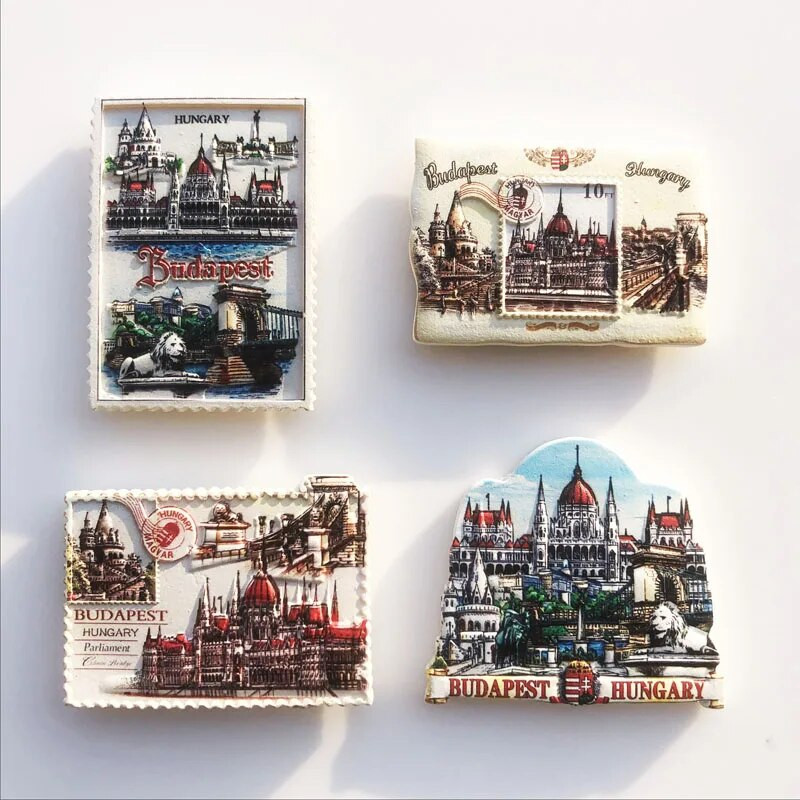 Ουγγαρία Ταξιδεύοντας Ψυγείο Μαγνητικά αυτοκόλλητα Δημιουργικά Τουριστικά Αναμνηστικά Βουδαπέστης Μαγνήτες Ψυγείου Διακόσμηση σπιτιού Αυτοκόλλητα ψυγείου