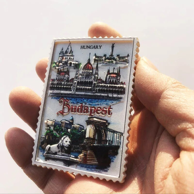 Ουγγαρία Ταξιδεύοντας Ψυγείο Μαγνητικά αυτοκόλλητα Δημιουργικά Τουριστικά Αναμνηστικά Βουδαπέστης Μαγνήτες Ψυγείου Διακόσμηση σπιτιού Αυτοκόλλητα ψυγείου