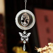 3D Kinetic Wind Spinner Agățat Cristal Suncatcher Wind Chimes Sticlă Pandantiv Oglindă Reflectantă Bird Descurajare Grădină Decor de curte