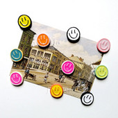 10 tk armsad külmkapimagnetid, naeratavad magnetkleebised, koomiks naeratusnägu 22 mm ümmargune dekoratiivne väike magnetikomplekt, värviline kodukaunistus