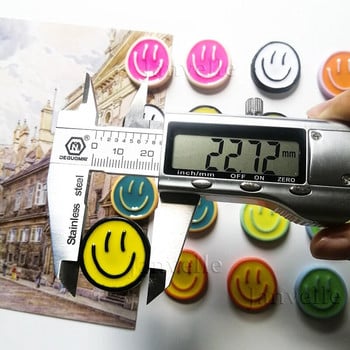 10 ΤΕΜ χαριτωμένοι μαγνήτες ψυγείου Smiley μαγνητικά αυτοκόλλητα Cartoon Smile Face 22mm Στρογγυλό Διακοσμητικό Μικρό Σετ Μαγνήτη Πολύχρωμη διακόσμηση σπιτιού