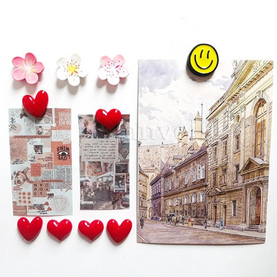 10 tk armsad külmkapimagnetid, naeratavad magnetkleebised, koomiks naeratusnägu 22 mm ümmargune dekoratiivne väike magnetikomplekt, värviline kodukaunistus