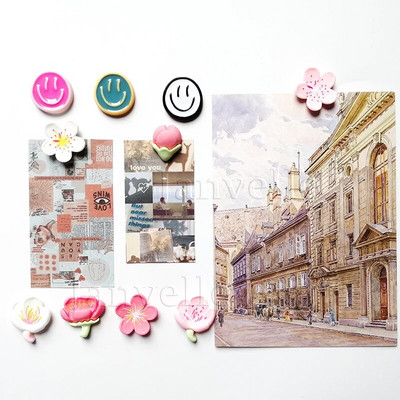 10 tk armsad külmkapimagnetid, naeratavad magnetkleebised, koomiks naeratusnägu 22 mm ümmargune dekoratiivne väike magnetikomplekt, värviline kodukaunistus