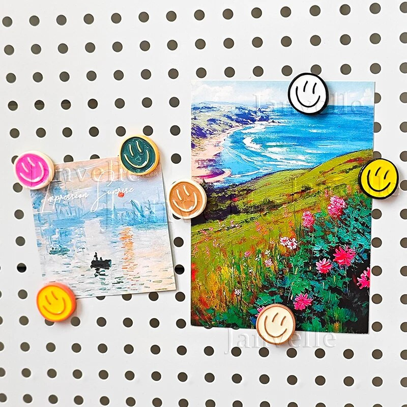 10 tk armsad külmkapimagnetid, naeratavad magnetkleebised, koomiks naeratusnägu 22 mm ümmargune dekoratiivne väike magnetikomplekt, värviline kodukaunistus