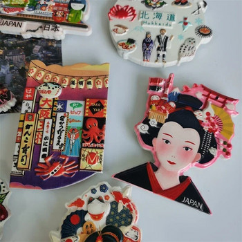 Ιαπωνία Μαγνήτες Ψυγείου Ταξιδιωτικό Αναμνηστικό Ιαπωνικό Koi Japan Musume Osaka Διακόσμηση σπιτιού Ρητίνη Μαγνήτες Ψυγείου Συλλογή Δώρα