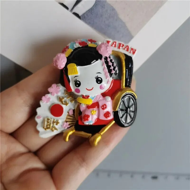 Ιαπωνία Μαγνήτες Ψυγείου Ταξιδιωτικό Αναμνηστικό Ιαπωνικό Koi Japan Musume Osaka Διακόσμηση σπιτιού Ρητίνη Μαγνήτες Ψυγείου Συλλογή Δώρα