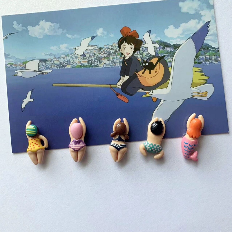 Mini hladnjak od smole za plivanje od 6 komada Slatki hladnjak za dom.