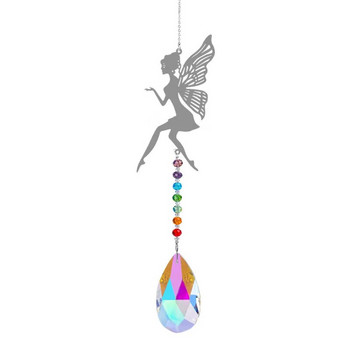 Crystal Sun Catcher Prisms Κρεμαστά Παράθυρο Rainbow Chaser Wind Chime Tree of Life Διακόσμηση σπιτιού Τέχνη αυτοκινήτου Κρεμαστό μενταγιόν