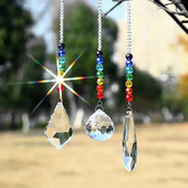 1kom Šareni kristalni viseći ukras duga napravljen za kućnu dekoraciju božićnog drvca Biljke na otvorenom Kolekcija Sunshine