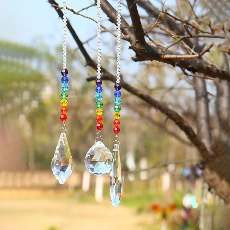 1kom Šareni kristalni viseći ukras duga napravljen za kućnu dekoraciju božićnog drvca Biljke na otvorenom Kolekcija Sunshine