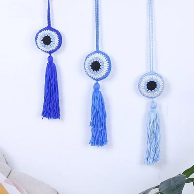 Greacă turcească Evil Eye Home Decor Mini Dream Catcher pandantiv pentru mașină Ornament pentru agățat de perete Cadou realizat manual pentru accesorii auto