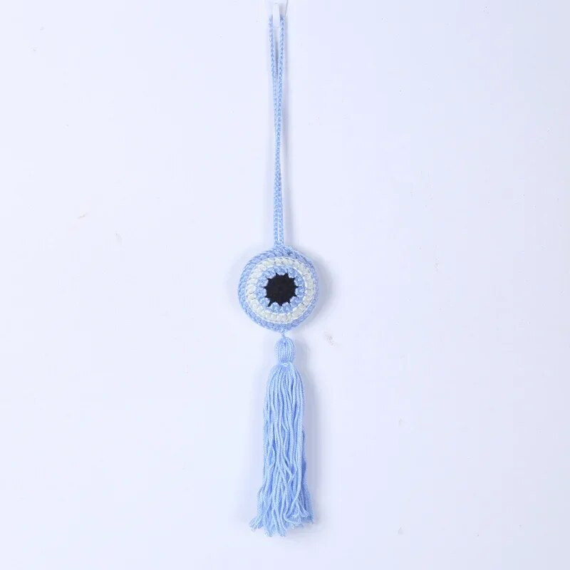 Graikiškas turkiškas „Evil Eye“ namų dekoras „Mini Dream Catcher“ automobilio pakabukas prie sienos papuoštas rankų darbo dovana automobilio priedams
