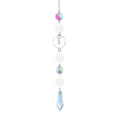 Clopoței de vânt din cristal pandantiv pendant argint univers stele lună creativă acasă clopoțe eoliene decorare clopoțel pentru acasă dormitor