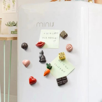 Симулиран шоколадов магнит за хладилник Триизмерни прекрасни декоративни стикери за домашен декор