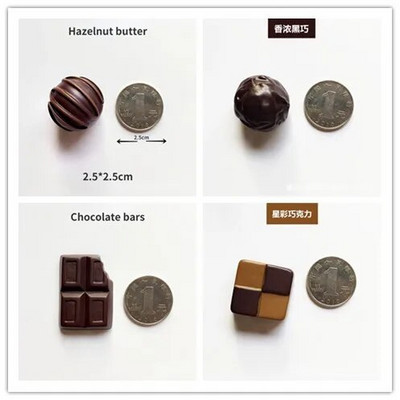 Simuleeritud šokolaadist külmkapi magnetvaiguga kolmemõõtmelised kaunid dekoratiivsed kleebised kodukaunistuseks