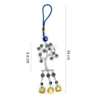 OurWarm Wind Bells, Evil Eyes, Αετώματα τοίχου Wind Chimes Handcraft Κρεμαστή διακόσμηση, για Κουζίνα Αυτοκινήτου Σπίτι Κήπος Αίθριο Γραφείο