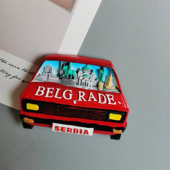 Сърбия магнити за хладилник Белград туристически мемориал занаяти рисуван магнит магнити за хладилник