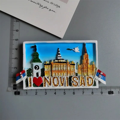 Serbia magneți de frigider Belgrad turism memorial artizanat magnet pictat magneți de frigider