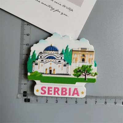 Serbia magneți de frigider Belgrad turism memorial artizanat magnet pictat magneți de frigider