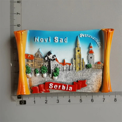 Serbia magneți de frigider Belgrad turism memorial artizanat magnet pictat magneți de frigider