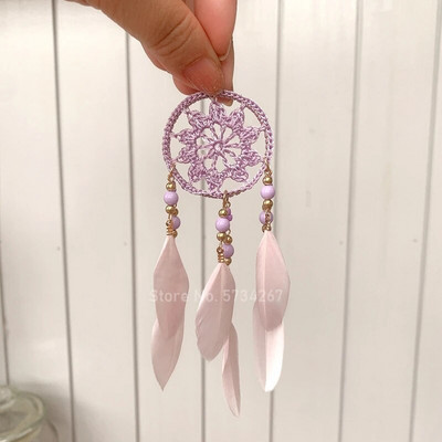 NOU Mini Dream Catcher Handcraft Car Pendnat Pene Wind Chimes Fete Room Hanging Home Decor Breloc Cadouri de aniversare