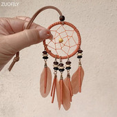 13 culori Mini captator de vise margele din lemn pene accesorii pentru agatat pe perete pandantiv masina clopote de vant Cadouri pentru fete decor