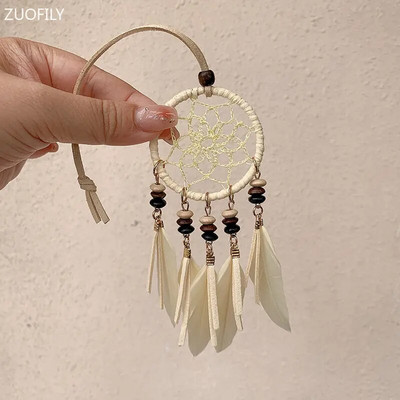 13 culori Mini captator de vise margele din lemn pene accesorii pentru agatat pe perete pandantiv masina clopote de vant Cadouri pentru fete decor