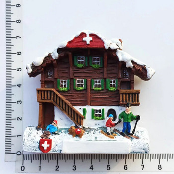 Αυτοκόλλητο 3D Χειροποίητο Ζωγραφισμένο Μαγνήτες Ψυγείου Γερμανία Αυστρία Ελβετία Αναμνηστικό Ταξιδιού Δώρο Ρολόι Κούκος για Διακοσμητικό Ψυγείο