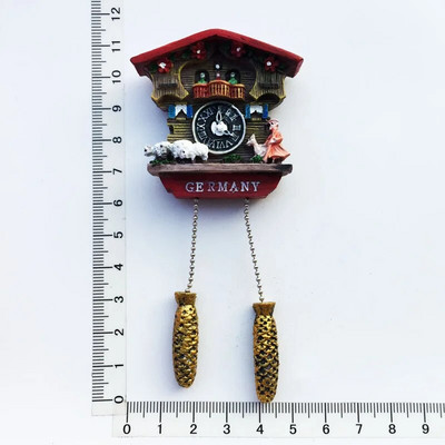 3D ručno oslikani magneti za hladnjak Njemačka Austrija Švicarska Putni suvenir Poklon Sat s kukavicom Za Naljepnica za uređenje hladnjaka
